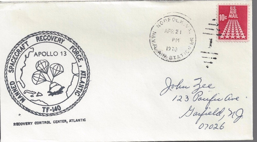 1970 Apollo 13, Aborted Mission  USS  Recovery Force