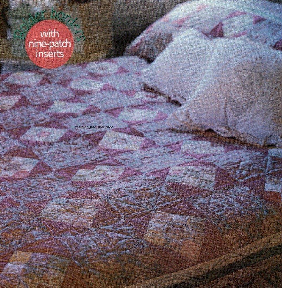 Nine On Point Quilt Pattern Pieced LA