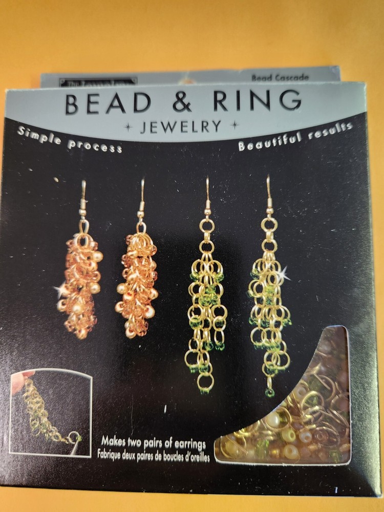 The Jewelry Workshop Bead Cascade & Chain Drop Gold Earring Kit