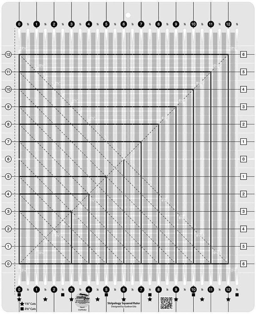 Creative Grids Stripology Squared Quilt Ruler - CGRGE2