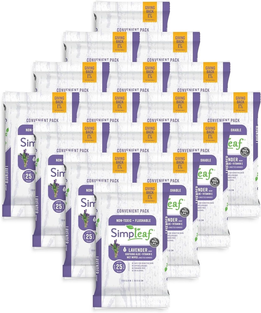 Flushable Wet Wipes Lavender| Eco-Friendly, Paraben &
