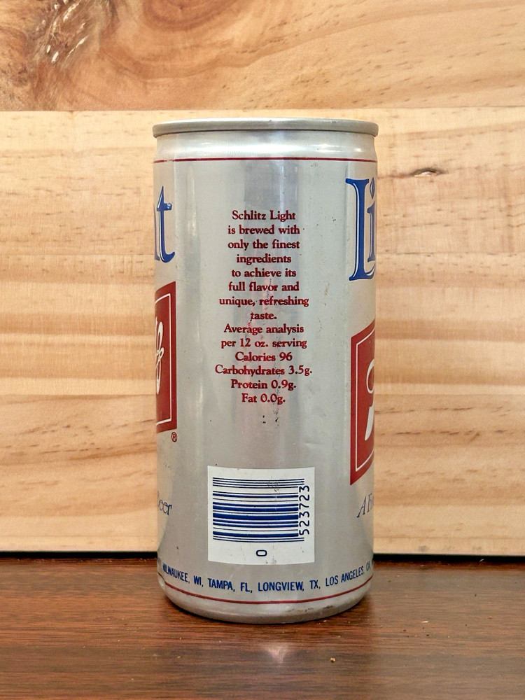 REDUCED!! Vintage SCHLITZ LIGHT Beer Can!!