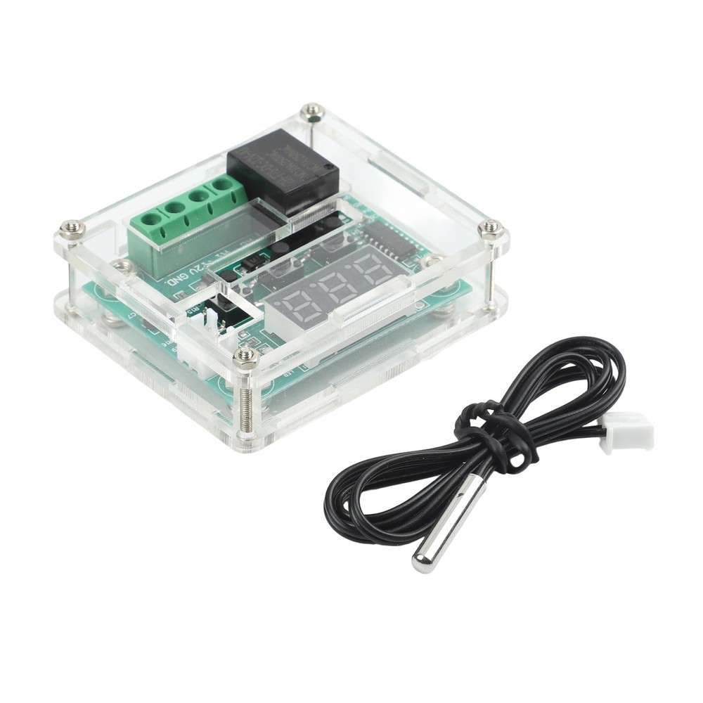 DC 12V Thermostat Temperature Controller Switch Board Red Digital Display & Case