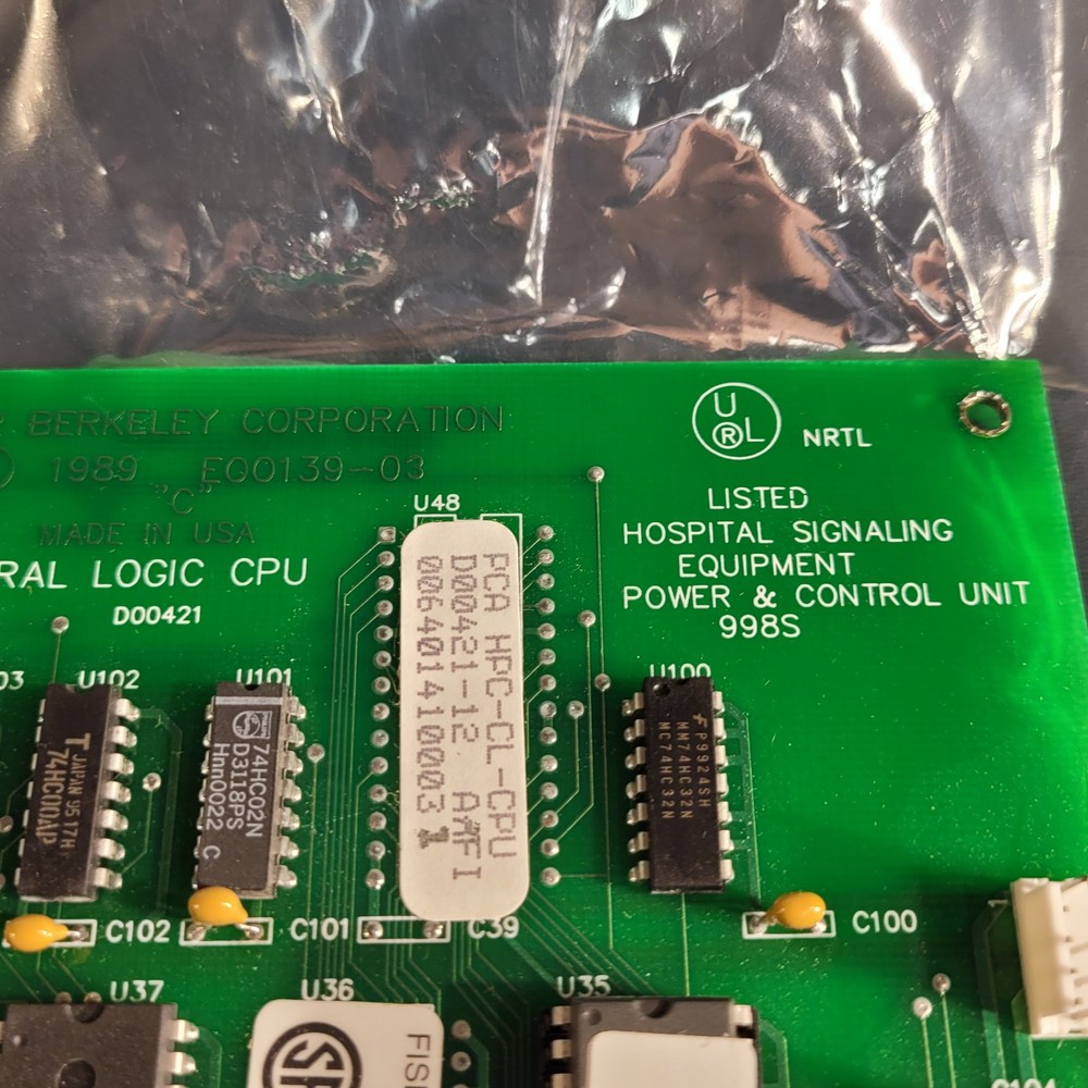 Fisher Berkeley Central Logic CPU Circuit Board PCA HPC-CL-CPU