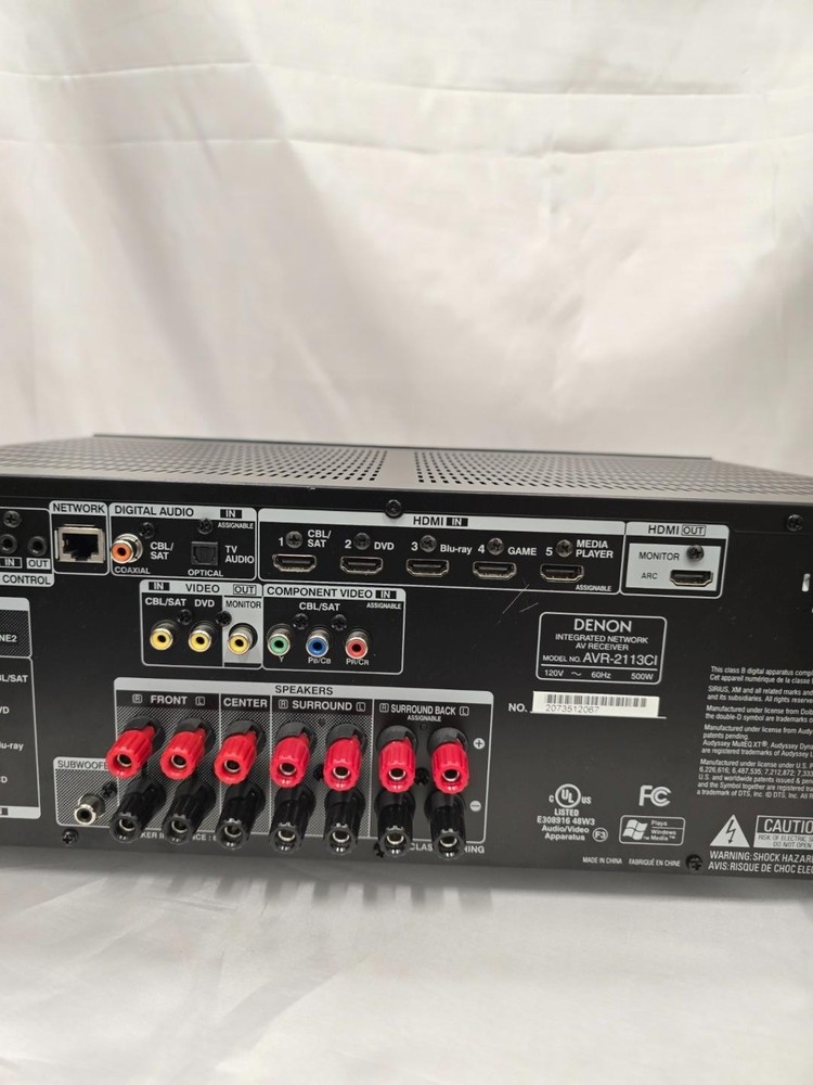 Denon AVR-2113CI 7.1 AV Receiver Tested Read Description