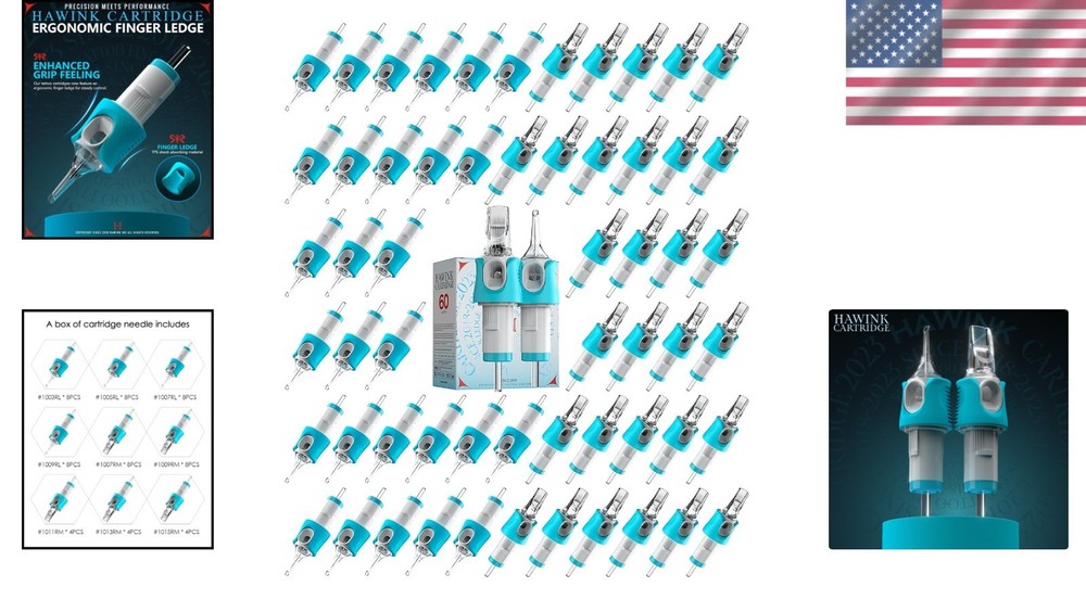 60pcs Tattoo Needles Set - Bugpin & Round Magnum for Ultimate Precision