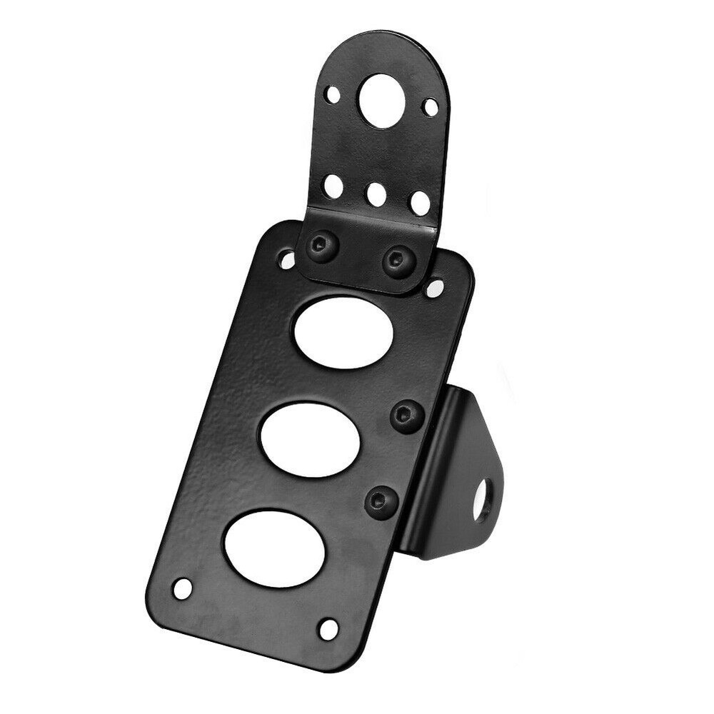 Black Side Mount License Plate Bracket Tail Light Holder For Harley Road Glide
