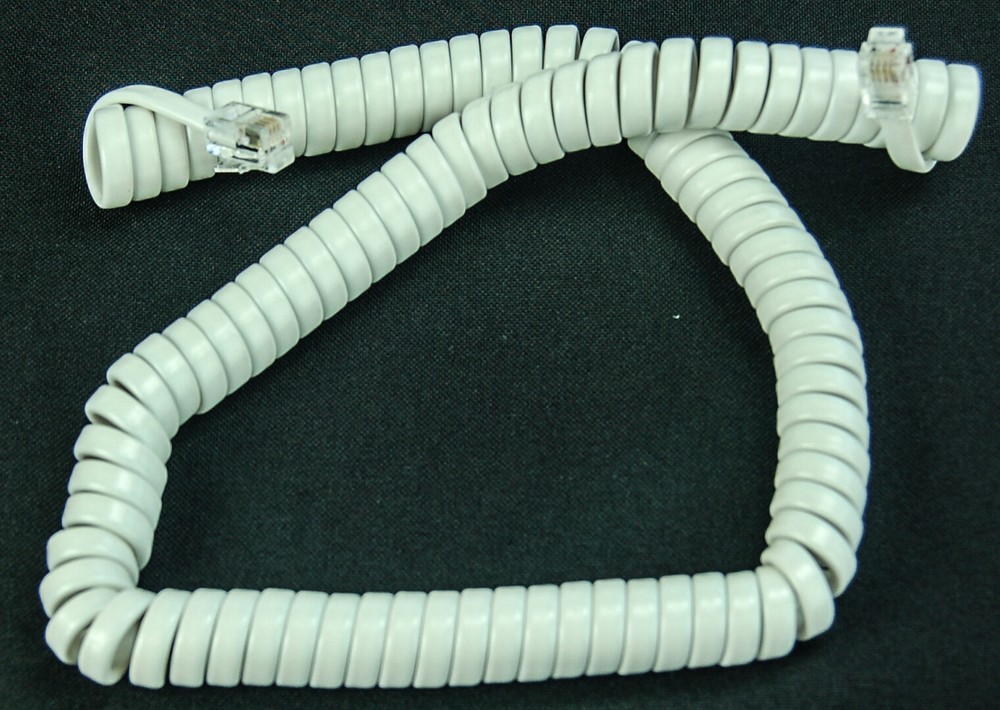 12' White Handset Cord - 10074139