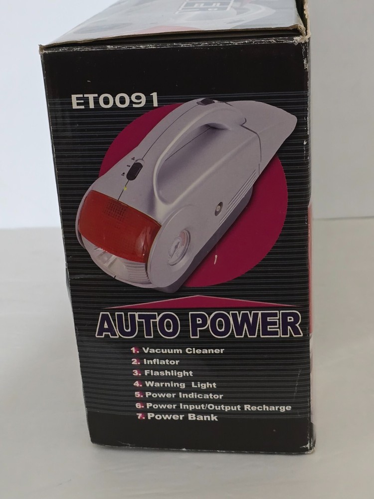 Auto Car 7 in 1 Emergency Power Bank, Compressor, Vacuum, Flashlight, Hammer +