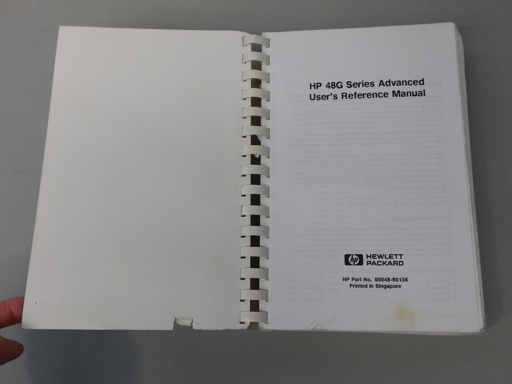 Hewlett Packard HP 48G Series Calculator Advanced User's Reference Manual 4th Ed