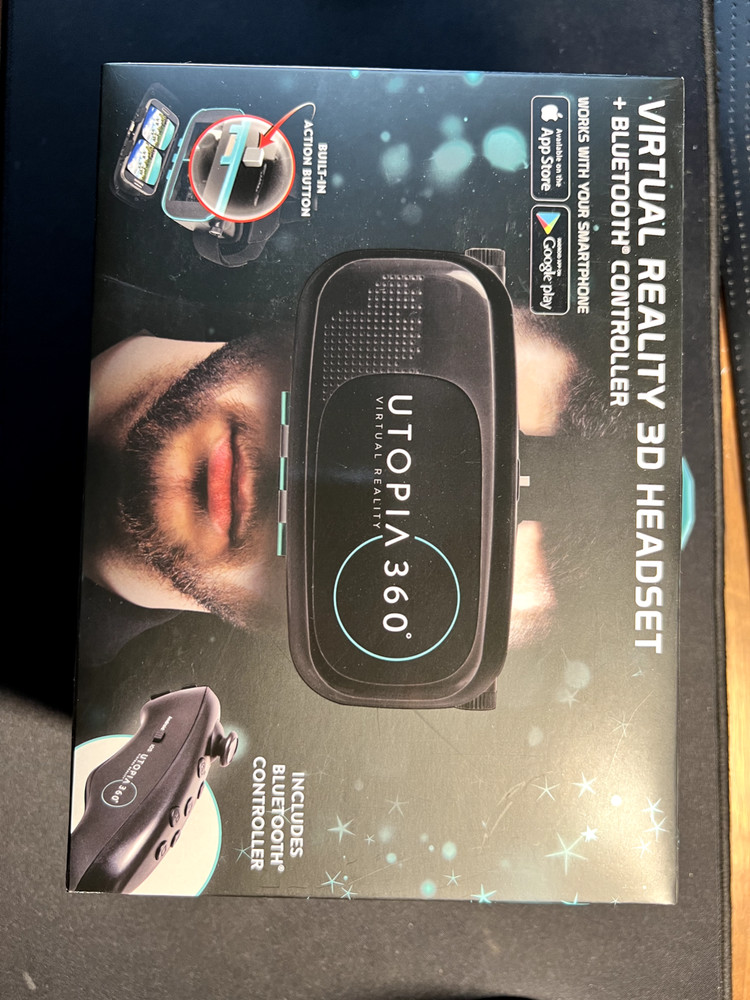 ReTrak - Utopia 360° Virtual Reality VR Headset w Bluetooth Controller