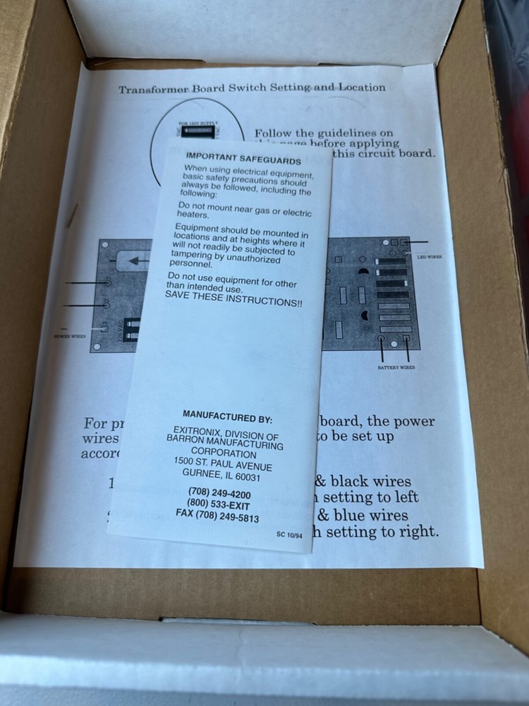 EXIT SIGN Die Cast Aluminum Single Face EXITRONIX 400 Series
