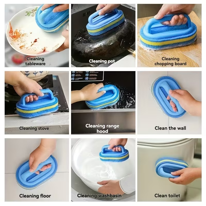 2× Magic Sponge Easy Cleaning Ceramic Tile Kitchen & Bathroom Surface Glass US