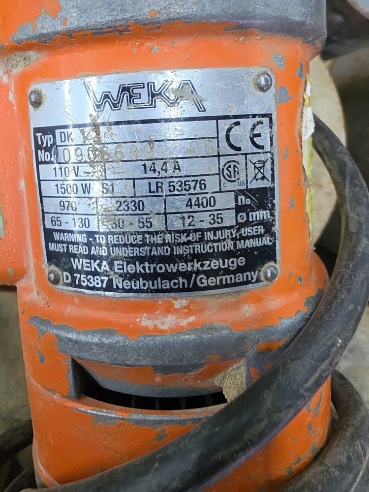 Weka Model DK13 Handheld Core Drill and bits