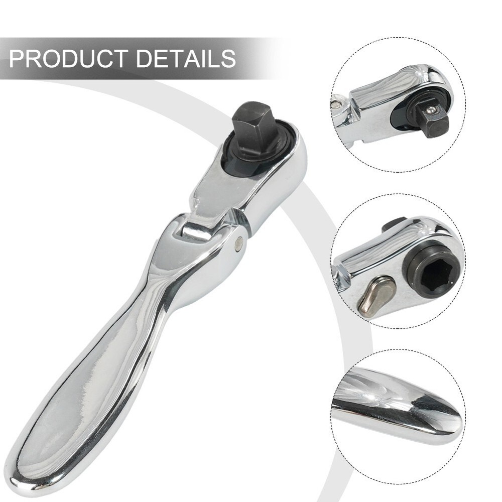 2 In 1 Mini Ratchet Wrench Screwdriver 72 Teeth Socket Batch Head Quick Spanner