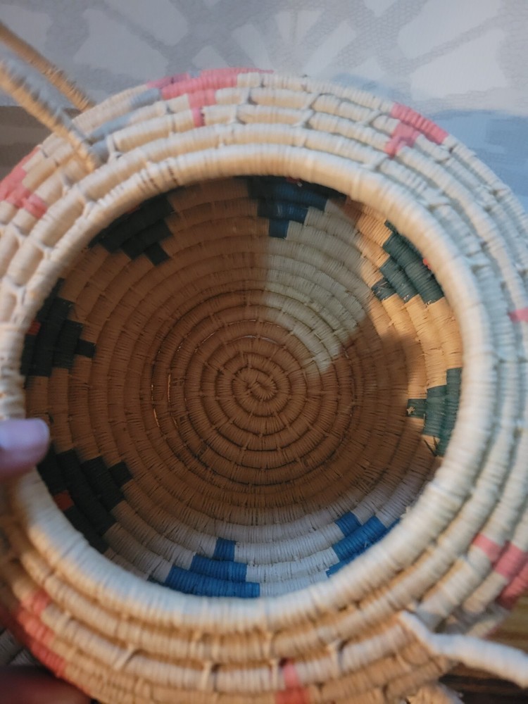 Vintage Handmand Coil Basket