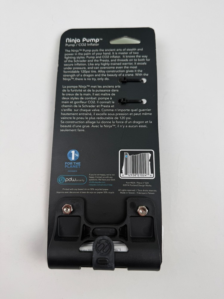 PDW Ninja Pump & Co2 Inflator Silver