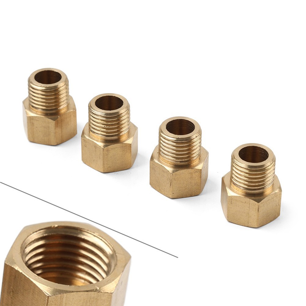 4pcs Brass Pipe Fitting G1/4 Adapter Connector Hex Coupling
