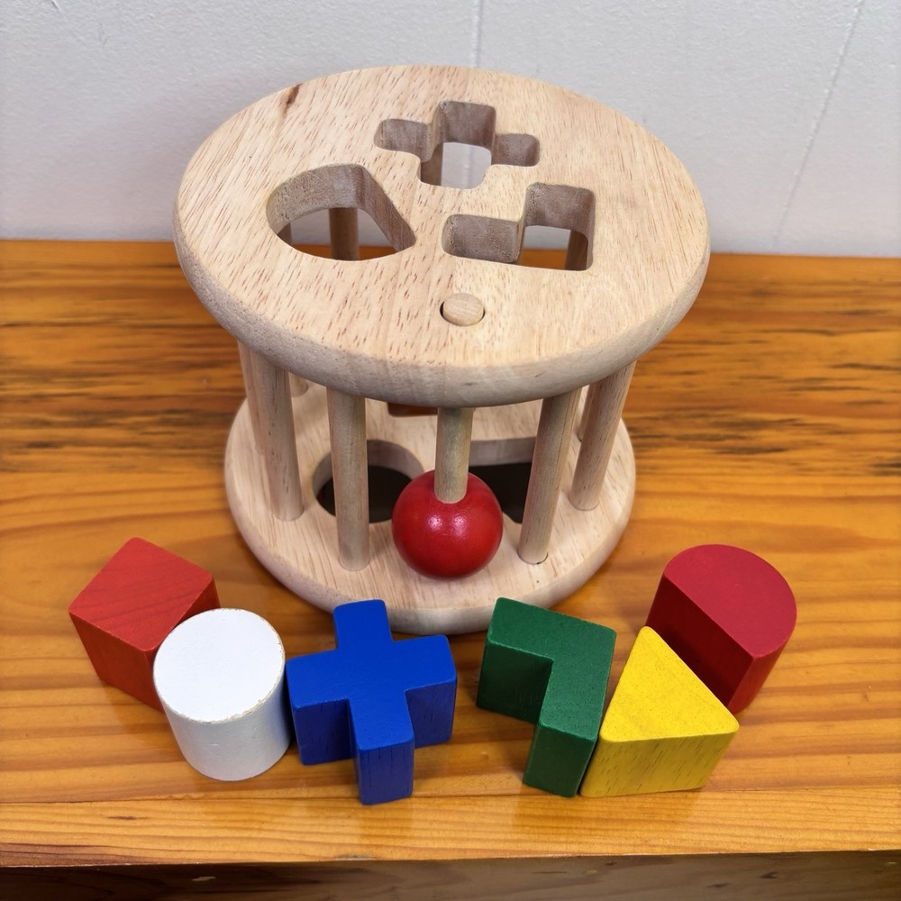 Wood Rolling Shape Sorter Made in Germany Handmade