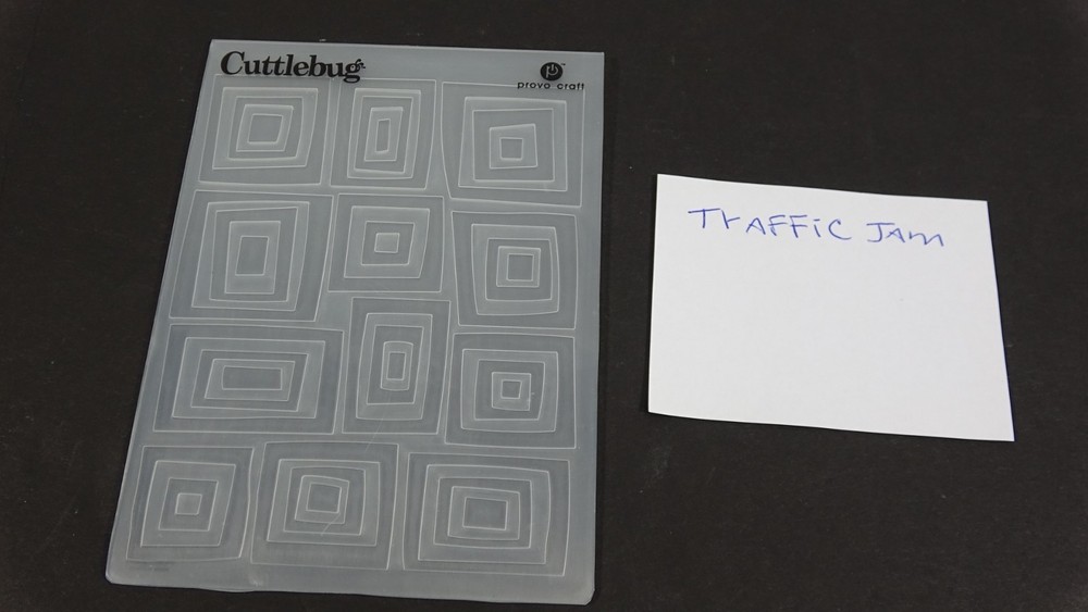 Cuttlebug Provo Craft Embossing Folder Traffic Jam