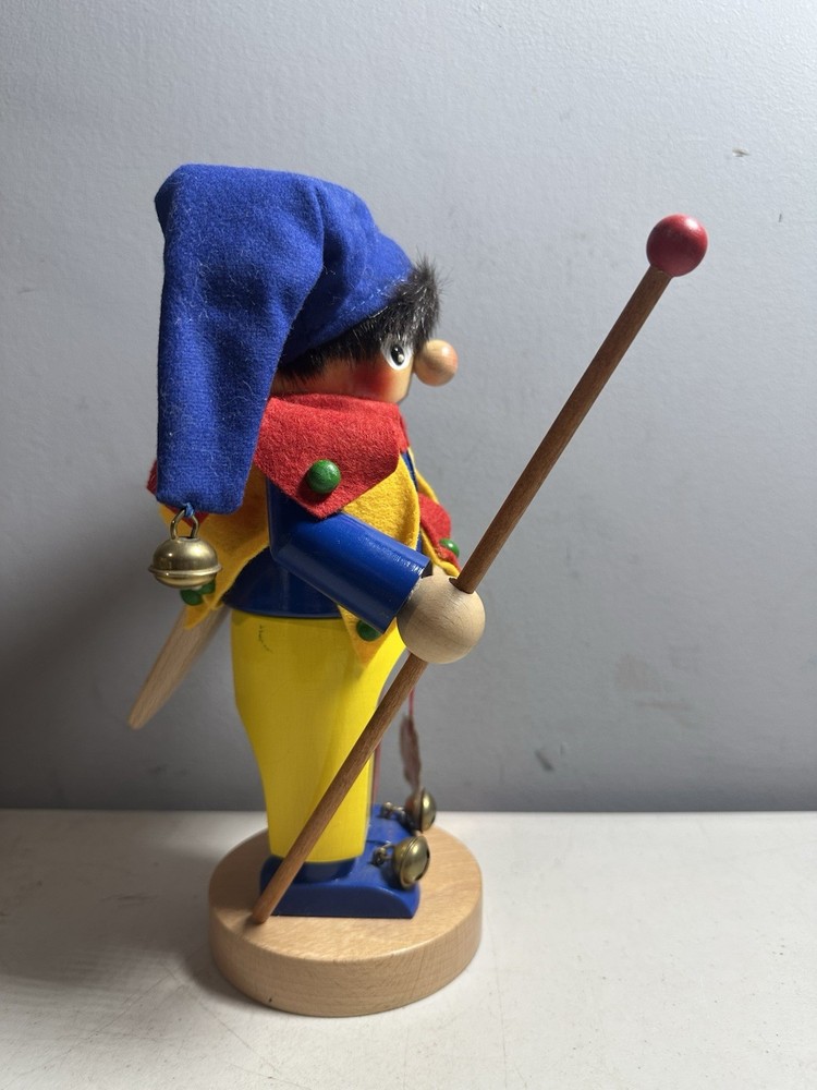 Steinbach Nutcracker Chubby Jester Red Blue & Yellow Handmade in Germany