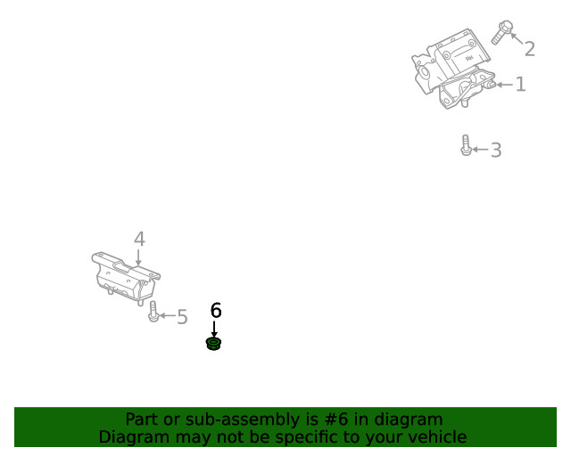Genuine GM Trans Mount Nut 11548414