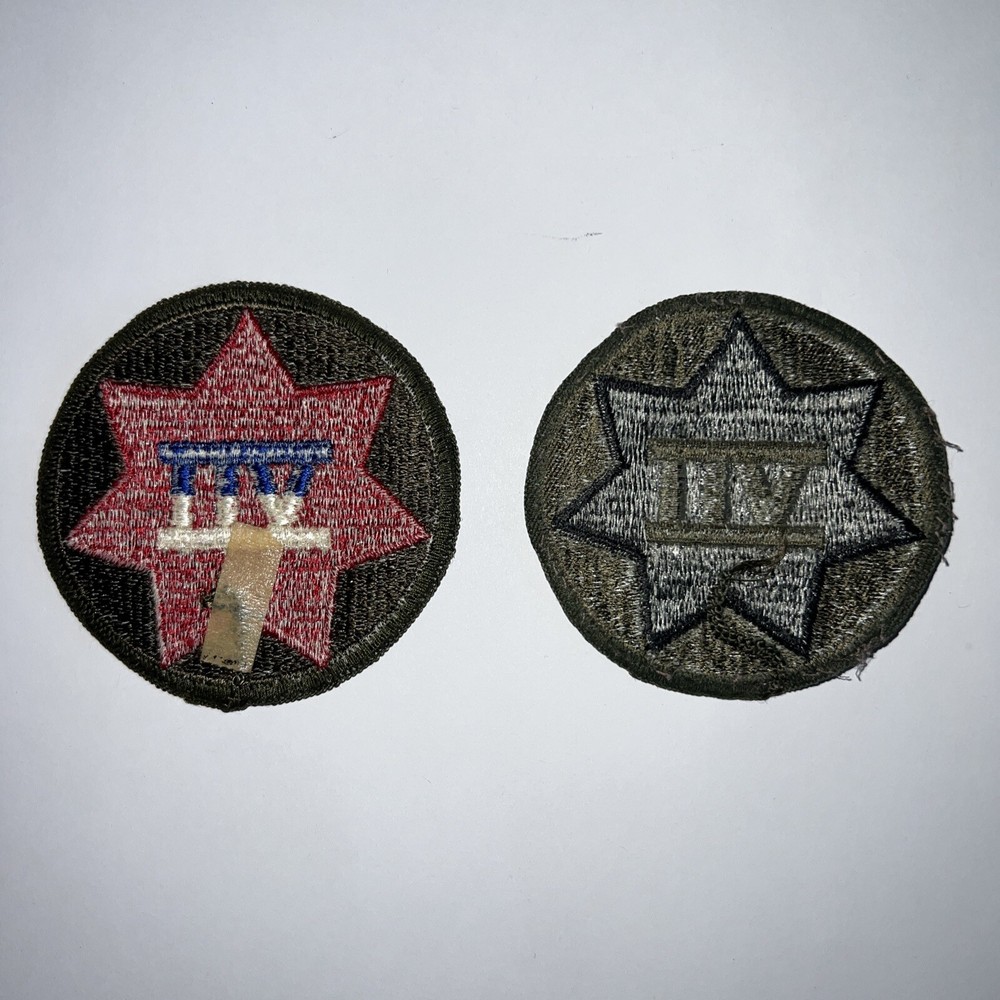 7th Corps Patch full color And Subdued Patch Set -two Patches