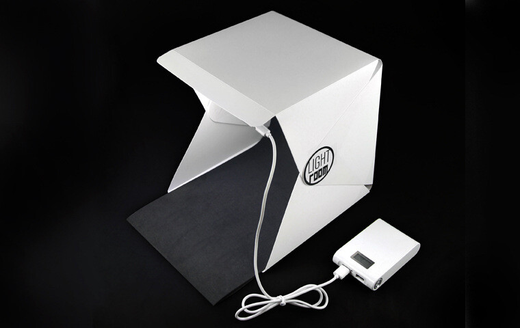 Portable folding, Deskto Mini Studio, Shadowless Light Box With LED light.