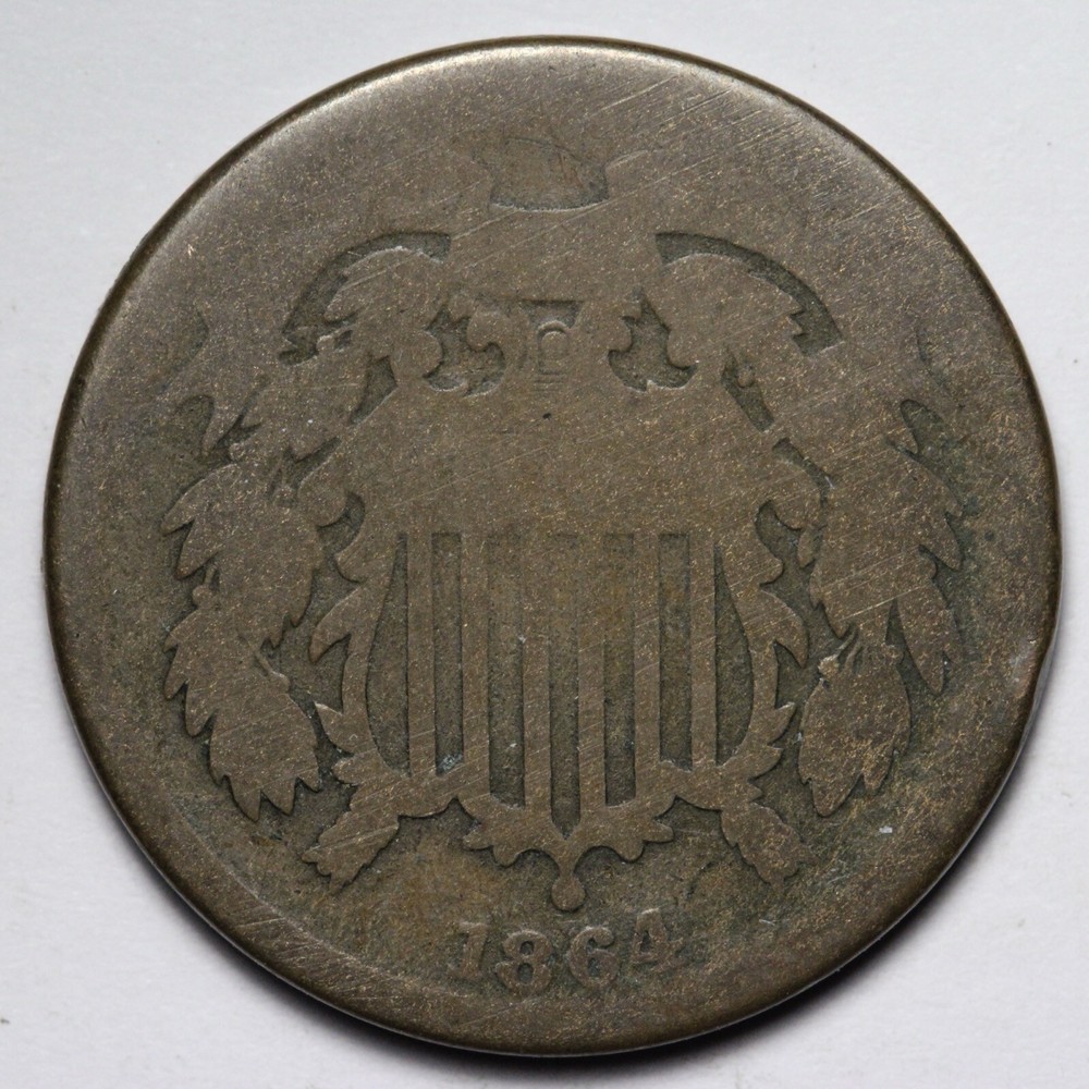 1864 Two Cent Piece AG E248 T