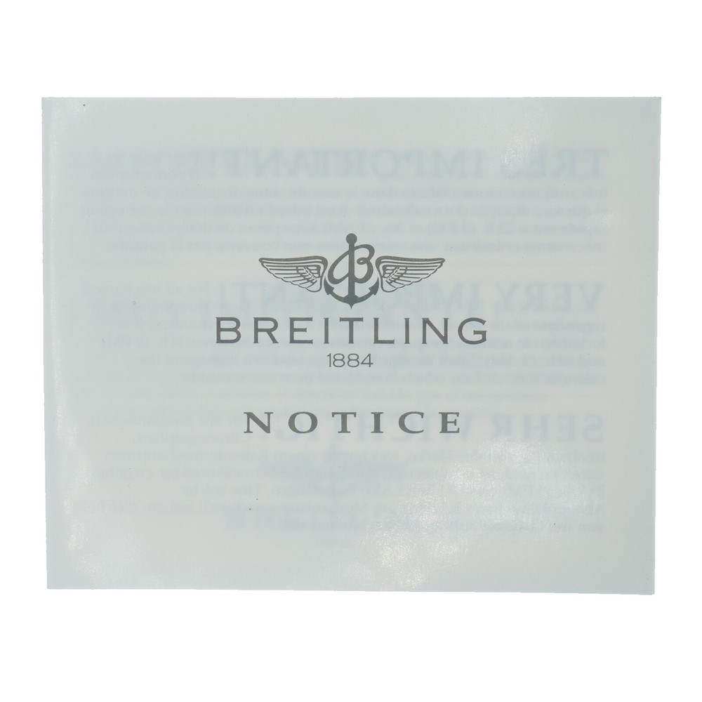 BREITLING AUTHENTIC WATCH NOTICE FLYER