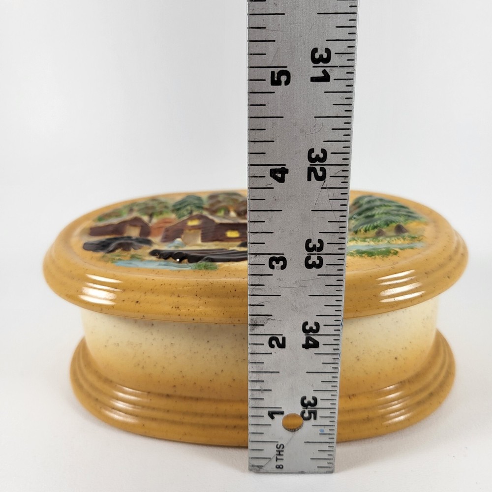 Vintage Hershey's Mold Ceramic Tricket Box Oval 1981