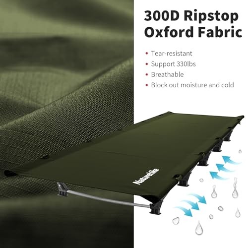 GreenWild Camping Cot, Ultralight Folding Backpacking Cot, 60 Dark Green