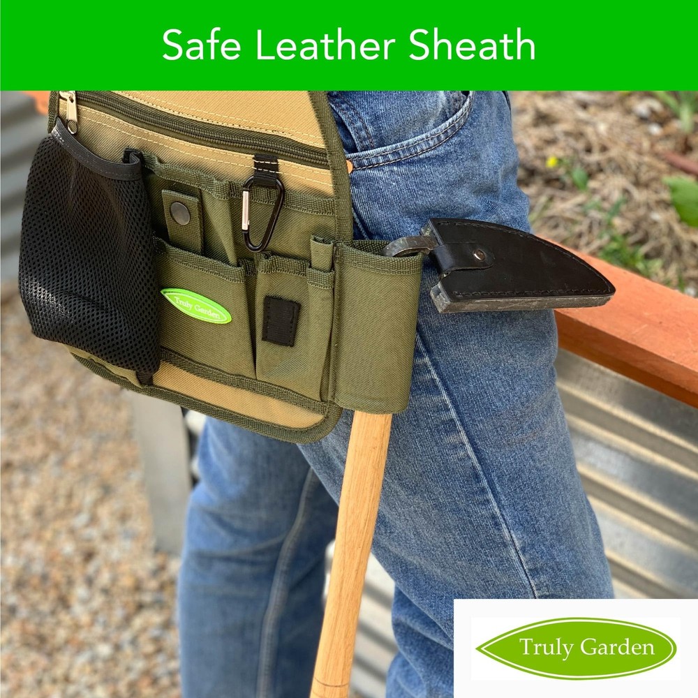 Effortless Weeding: Sharp Sickle Cuts Roots, Saves Time - with Thick Leather...