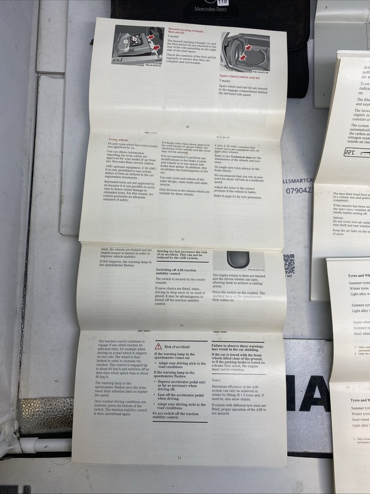 MERCEDES E CLASS OWNERS MANUAL BOOK PACK