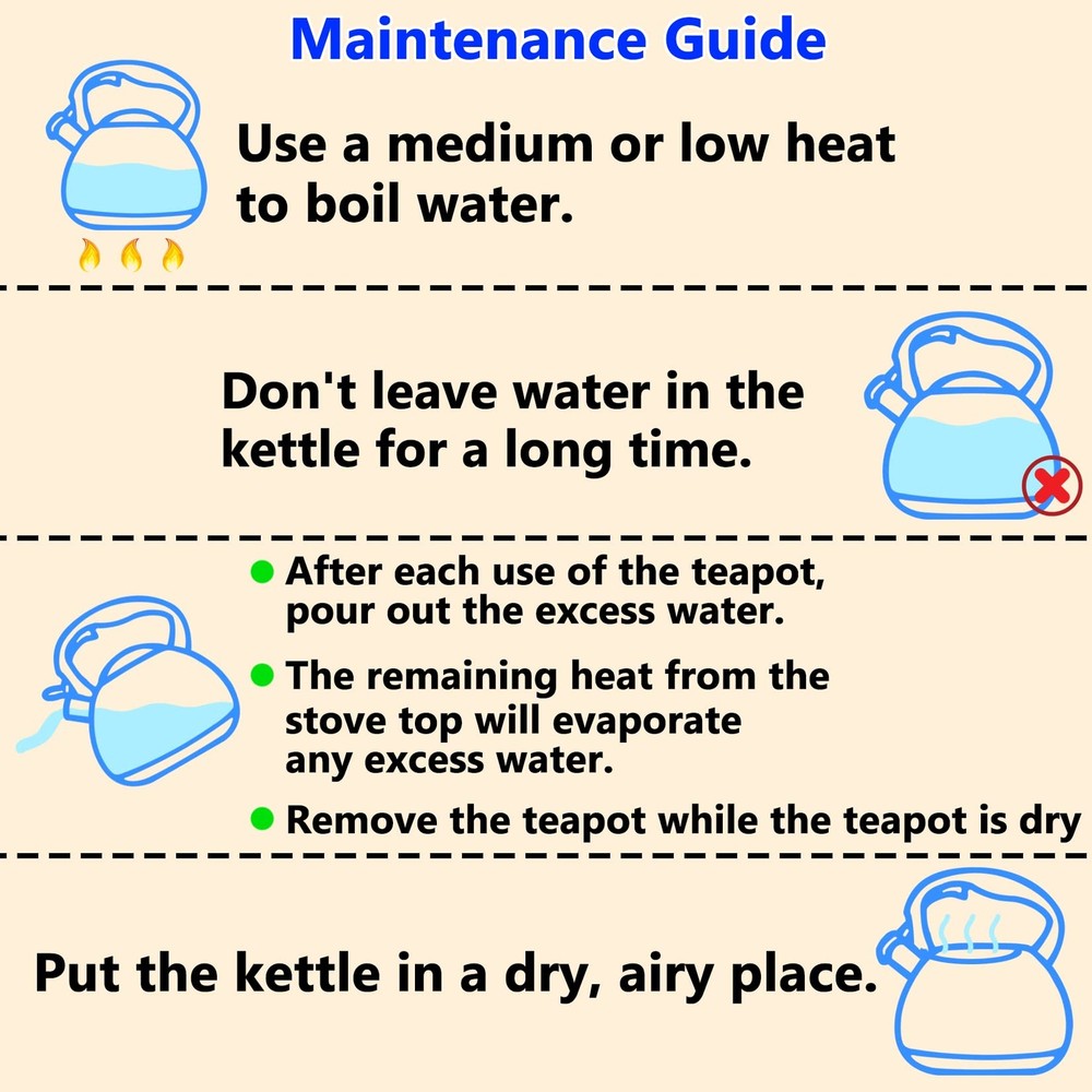 Tea Kettle 3.2 Quart Whistling Tea Kettle Stovetop Tea Pots for Stove Top Foo...