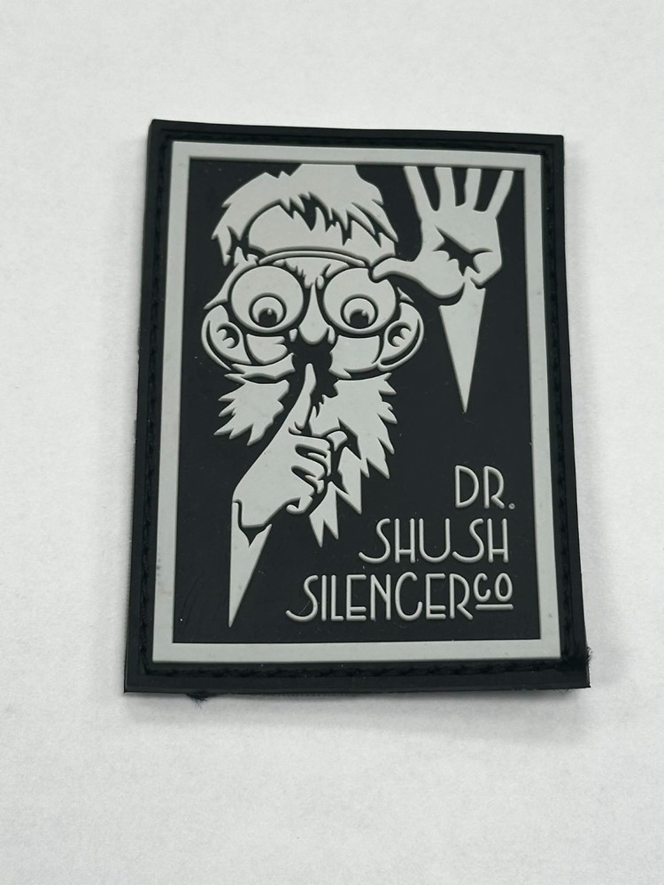 SHOT Show SilencerCo "Dr SHUSH" (Black Border) Limited Patch, Hook & Loop, NEW