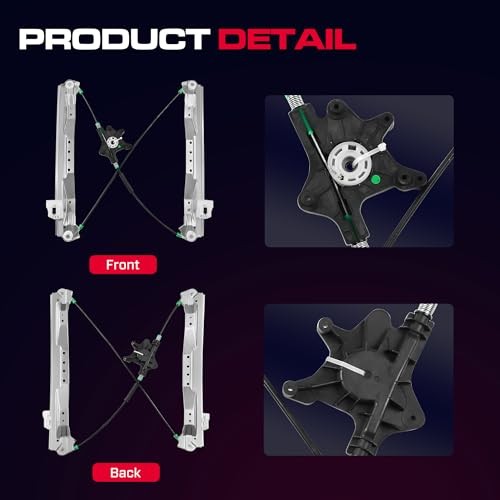 Front Driver Side Power Window Regulator Without Motor Fit Front Driver (LH)