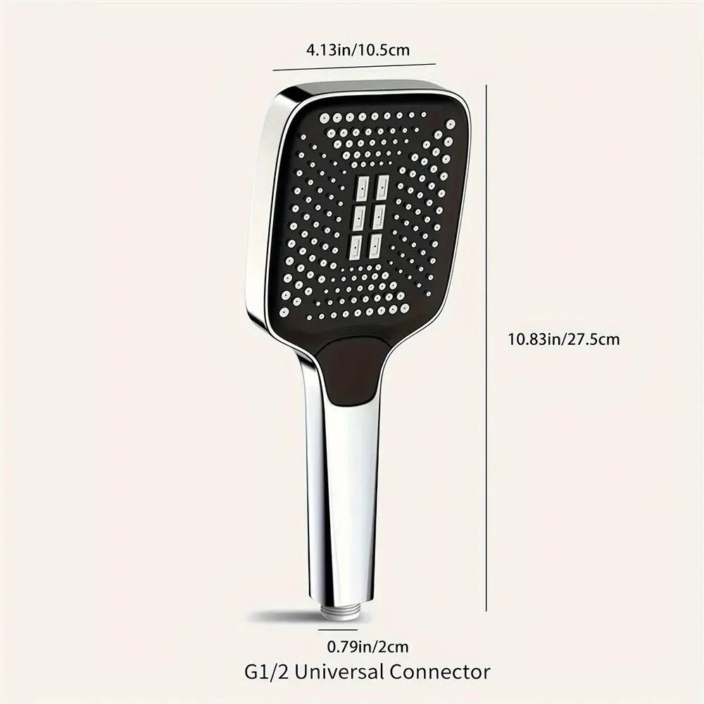 Adjustable Shower Head 3-mode High Pressure Rainfall – Water Saving Design