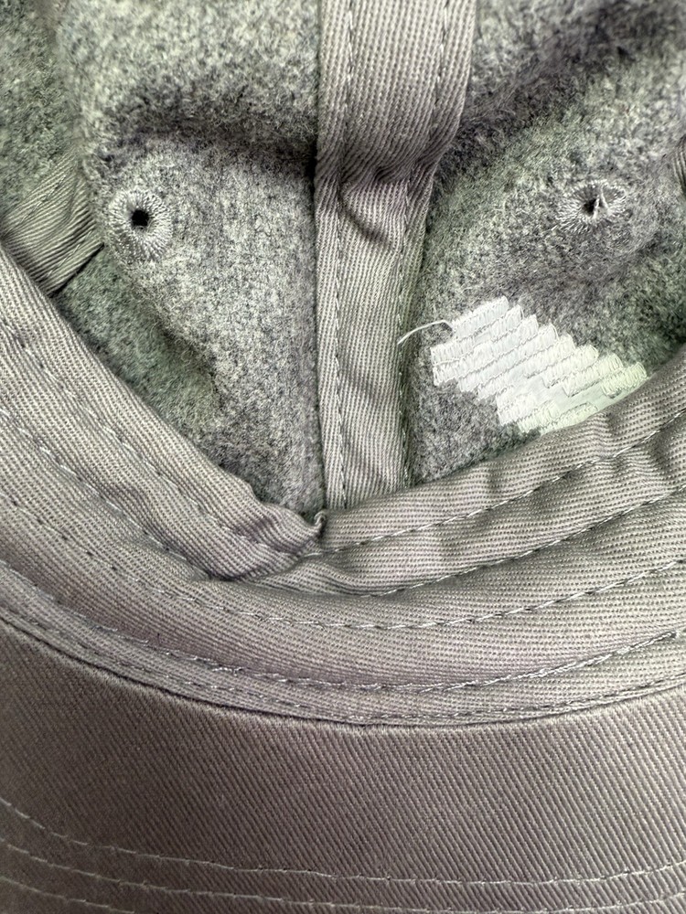 Bitbird Wool Blend Embroidered Logo Hat Cap Adjustable Gray White Band Rare