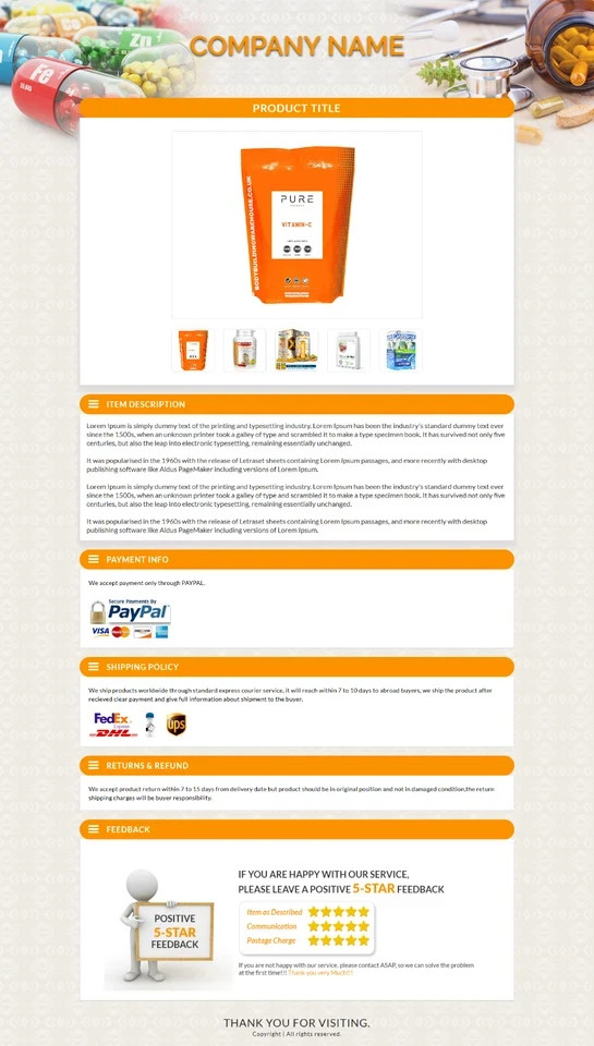 eBay Templates Mobile Responsive eBay Listing Auction Template 2025 https Ready