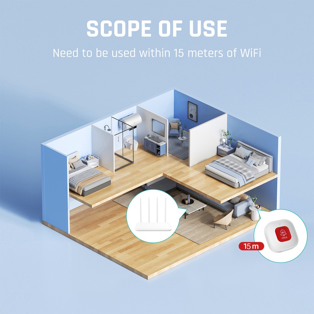 2.4G Portable Call Button Rechargeable S6O6