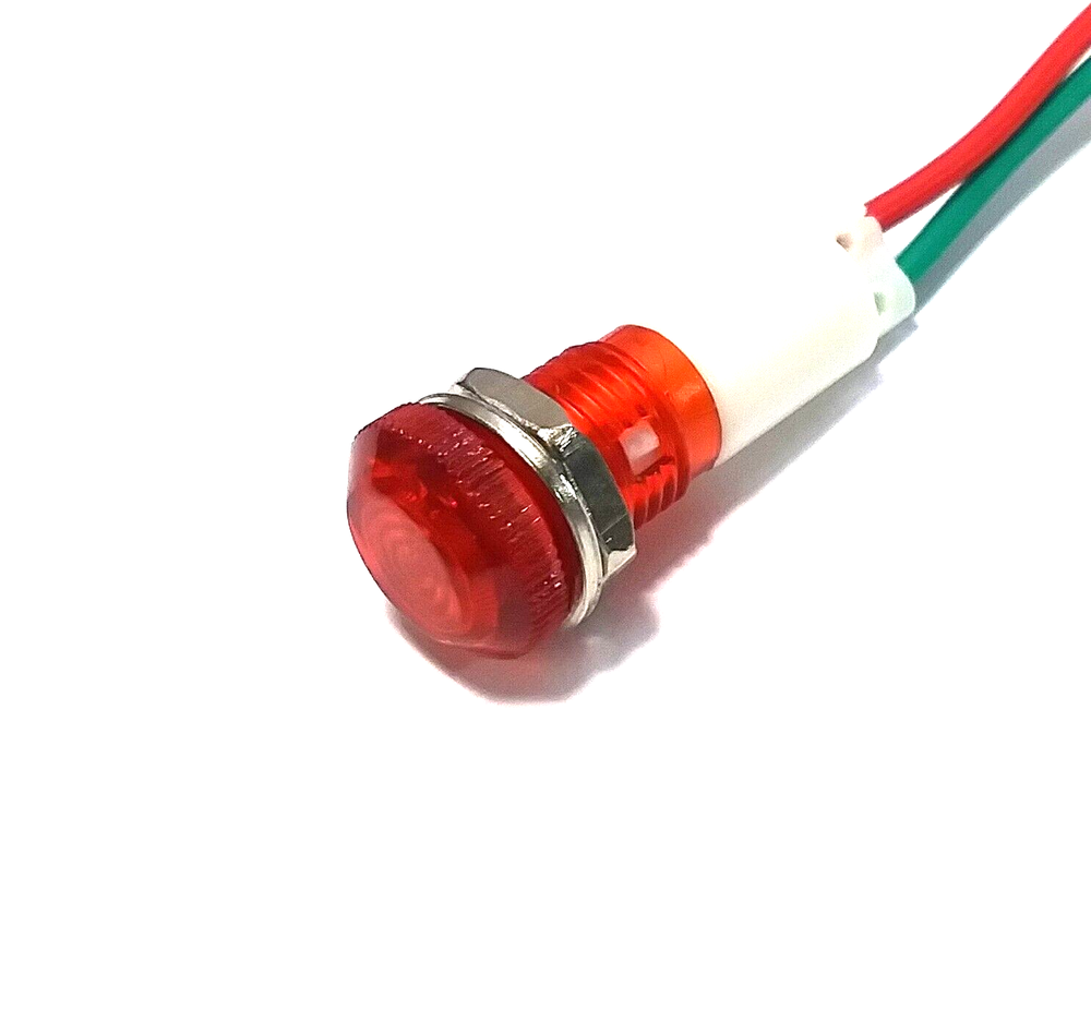 BBT 24 volt AC/DC Red LED Waterproof Low-Profile Indicator Light
