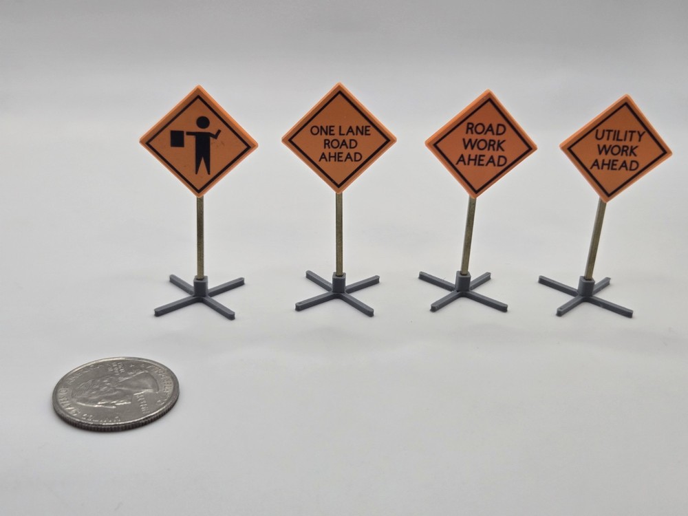 1/50 Scale Caution Work Ahead Signs Set of 4
