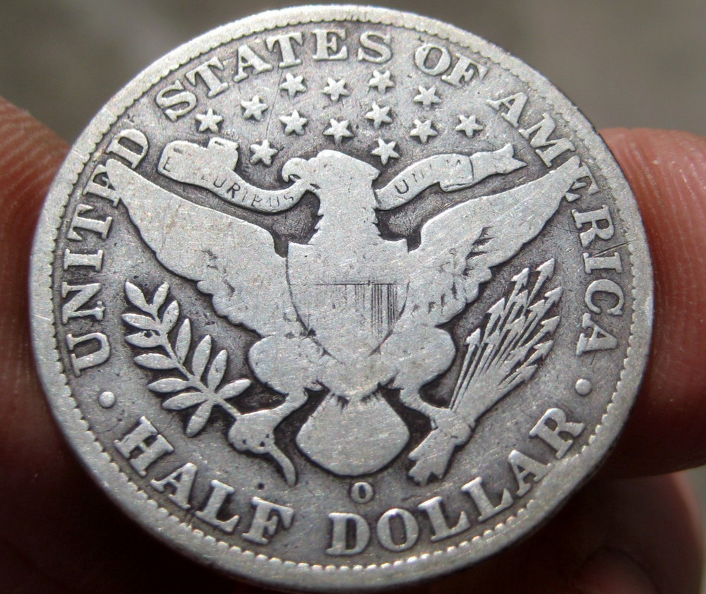 Nice ~ 1904-O BARBER Silver HALF DOLLAR ~ VG