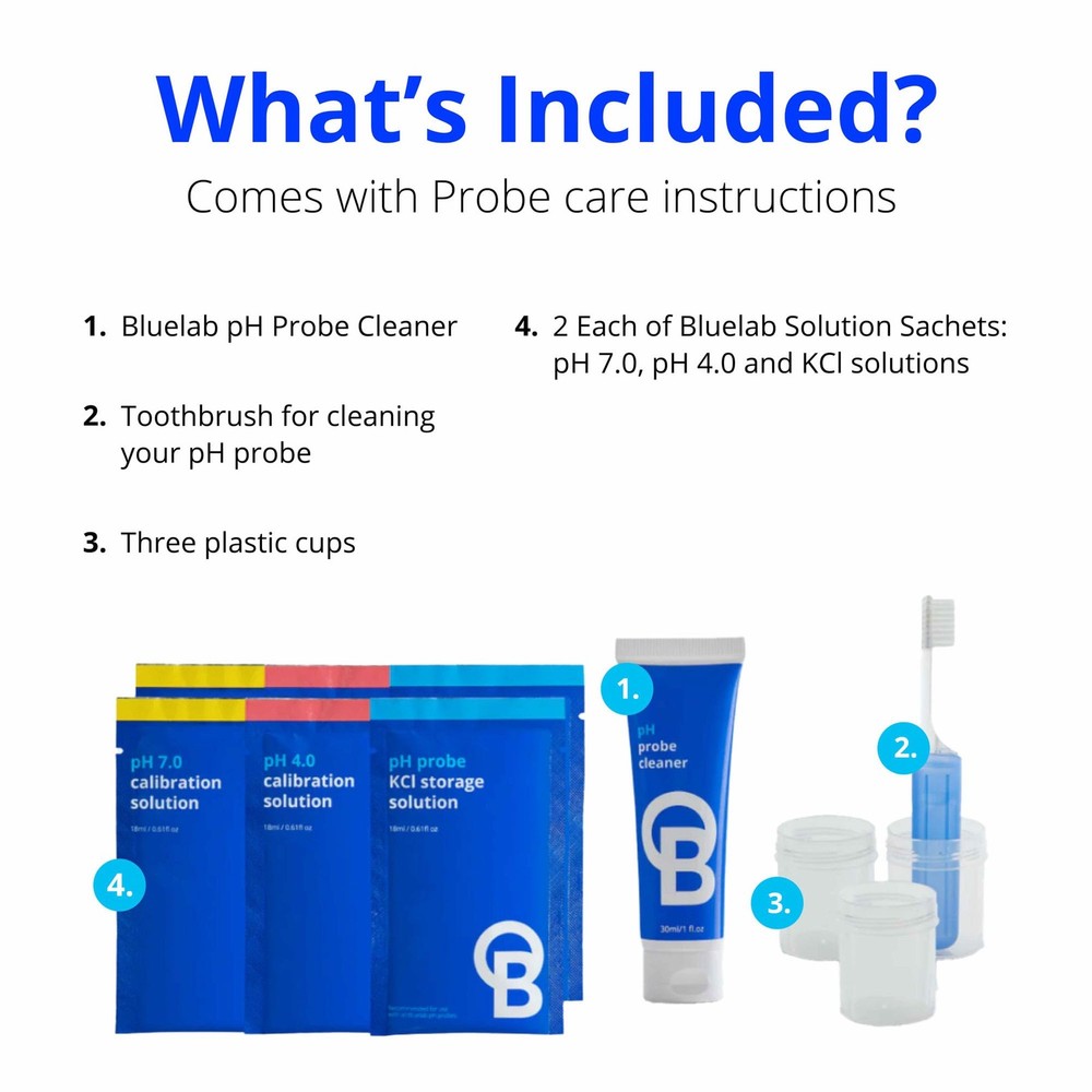 Bluelab CAREKITPH pH Probe Care Kit with Calibration Solution, Storage Solut...