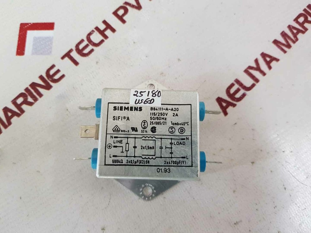 Siemens b84111-a-a20 power line filter