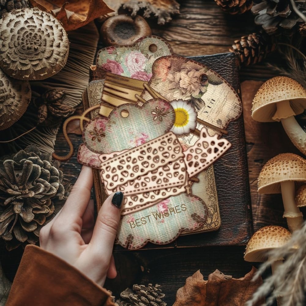 GLOBLELAND Nested Thread Spool Cutting Dies for Card Making Floss Bobbin Die ...