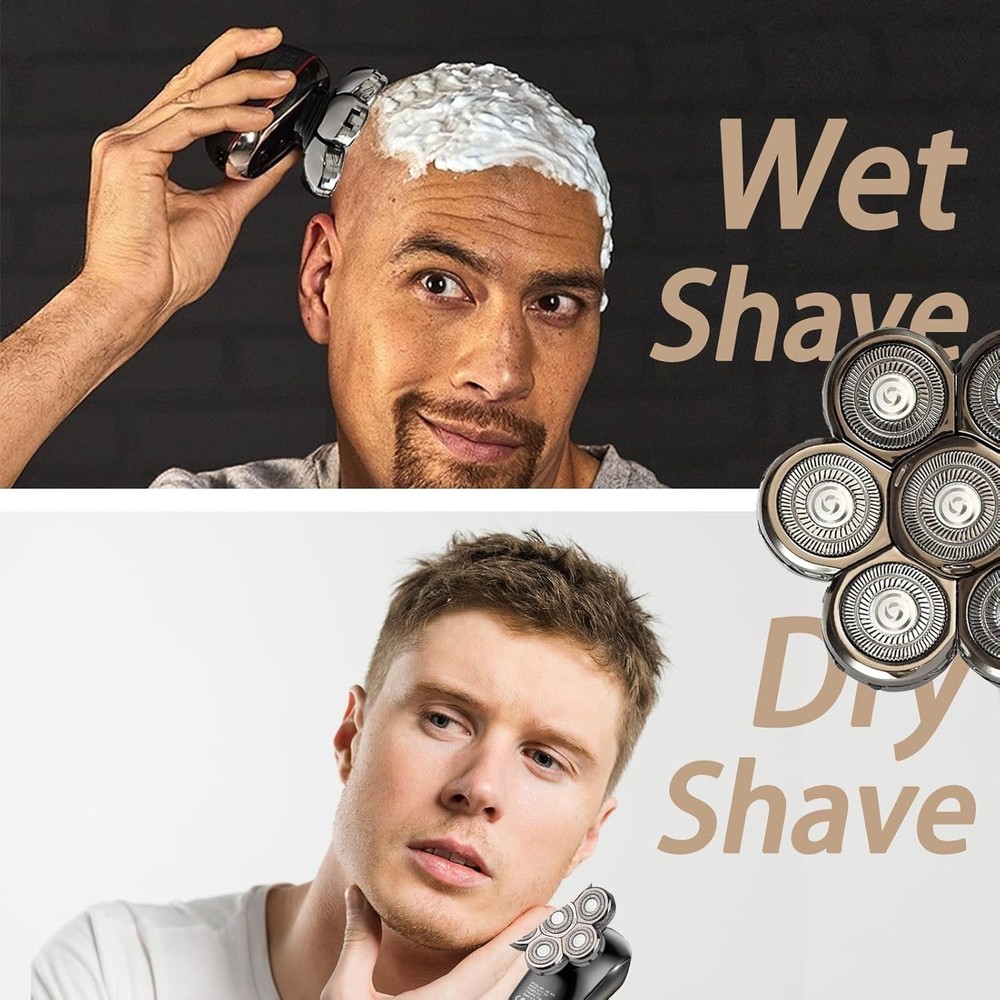 7 Blades Shaver Replacement Head 7D Rotating Blade Mesh Waterproof FAST SHIPPING