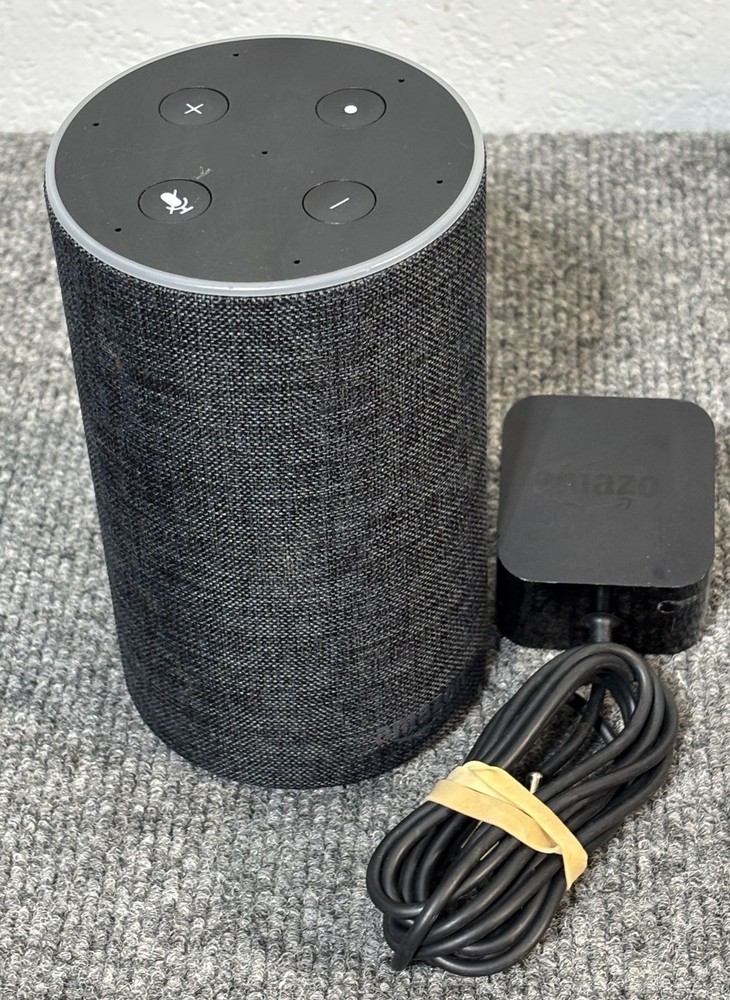Amazon Echo (2nd Generation) Smart Assistant Charcoal Black Fabric Works Tested