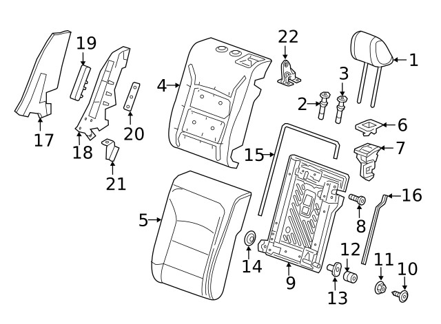 Genuine GM Headrest 42652070